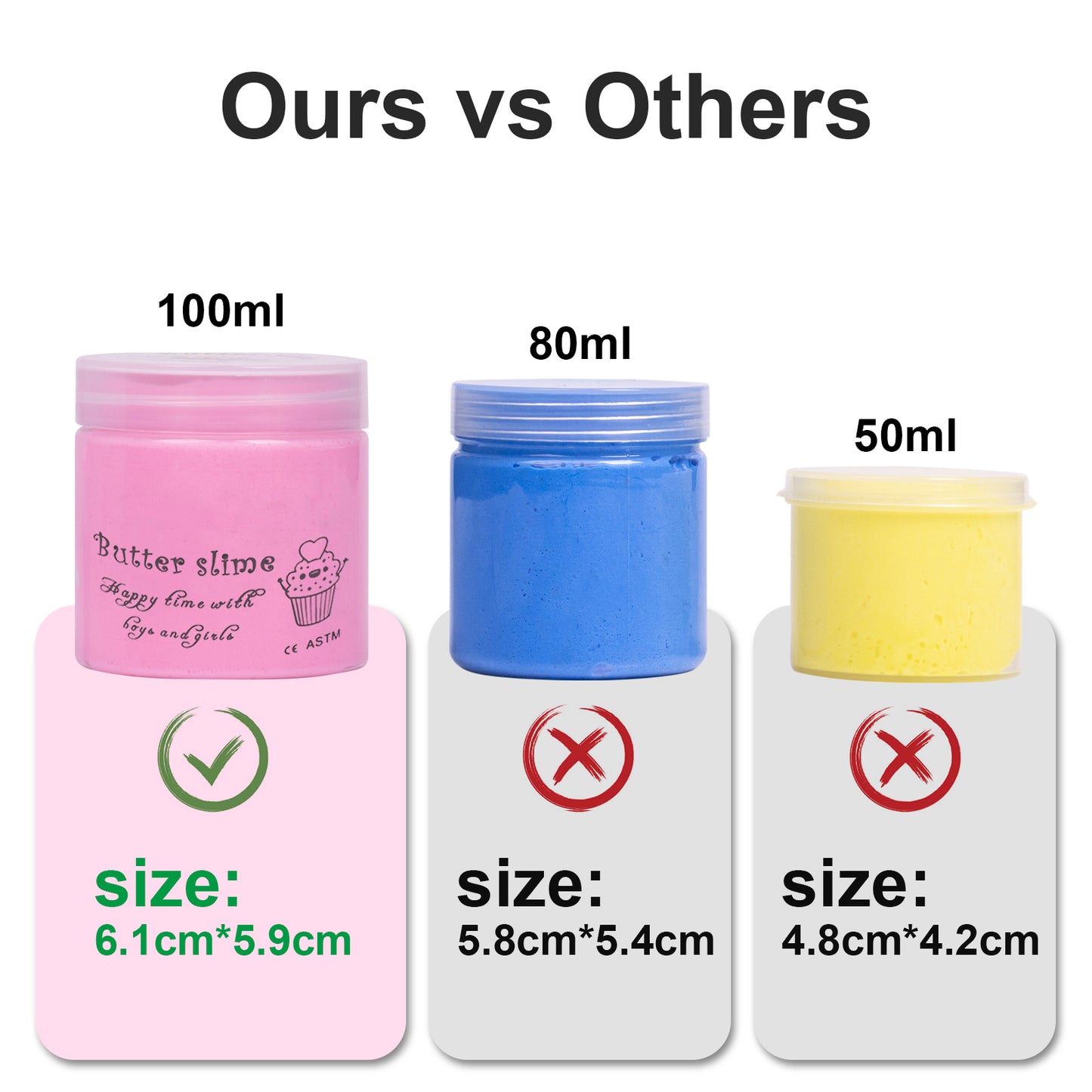 Kit with 4 Pack Butter Slime, Super Soft and Non-Sticky Cloud Slime for Girls Boys, Kids Party Favors Slime Toys