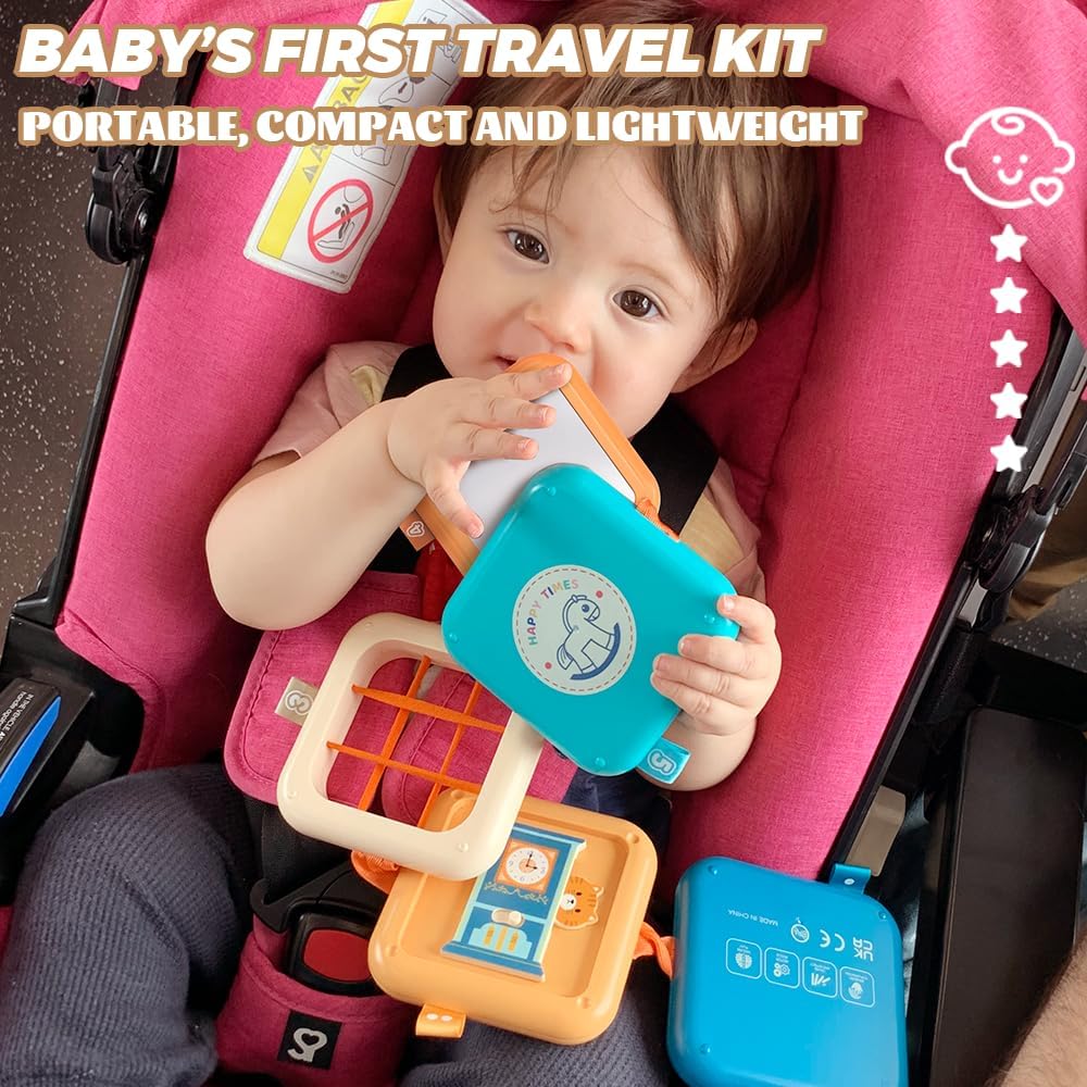 Busy Board for 1 Year Old, Montessori Toys for 1 2 Year Old Boy Girl Birthday Gifts, 8 in1 Travel Sensory Toys for Toddlers 1-3 Fine Motor Learning Baby Toy 12-18 Months, Toddler Stocking Stuffers