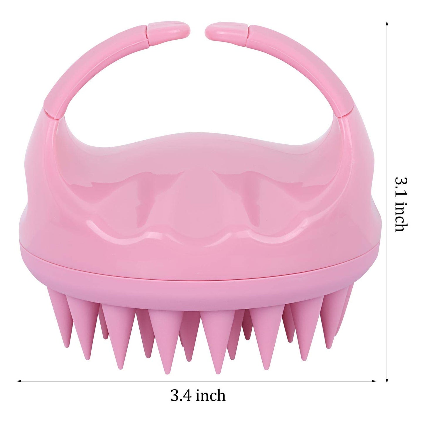 2-Pack Shampoo Brush Scalp Massager, Upgraded Wet & Dry Hair Scalp Scrubber with Soft Silicone Bristles for Women, Men, Pets, Exfoliate and Remove Dandruff,Green & Pink.