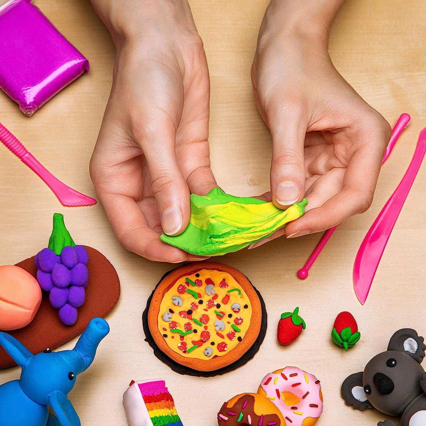Air Dry Clay 36 Colors- Soft & Ultra Light Modeling Clay for Kids, No Bake Mold Magic Clay with Tools, Arts and Crafts Gift for Boys Girls