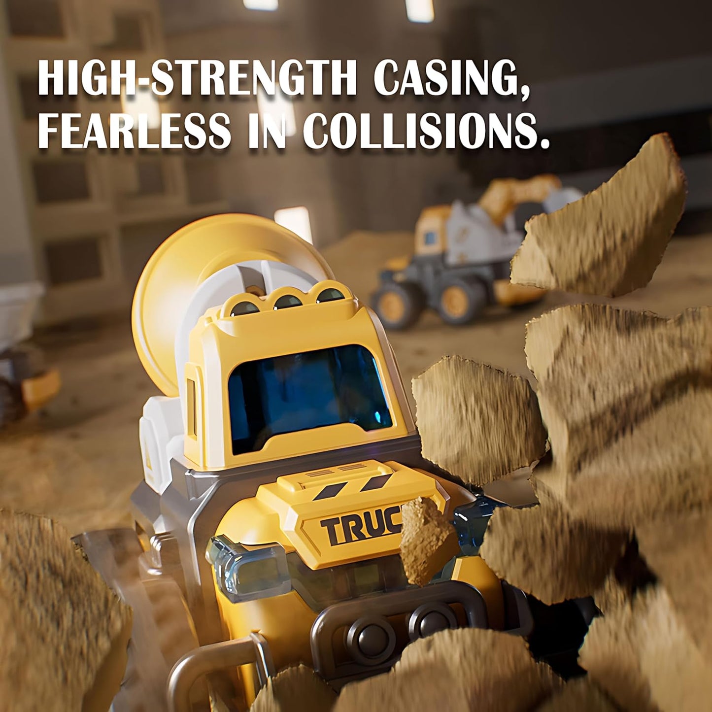Toys for 1 2 3 Year Old Boys, Press Go Construction Sandbox Vehicles Truck Toy, Baby Push Go Friction Powered Car Set, Toddler Birthday Easter Gifts