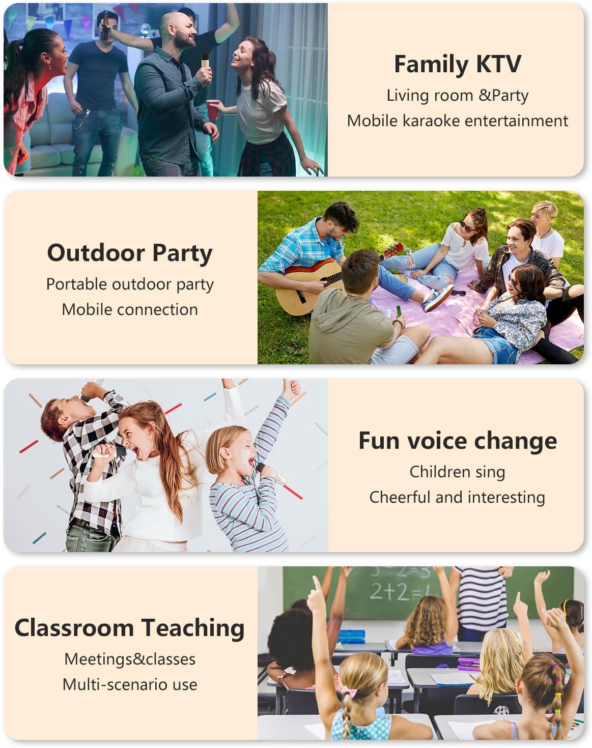 Mini Karaoke Machine for Kids, Portable Bluetooth Speaker with 2 Wireless Microphones, Singing Machine Karaoke Toys for Girls Christmas Birthday Gifts, Pink