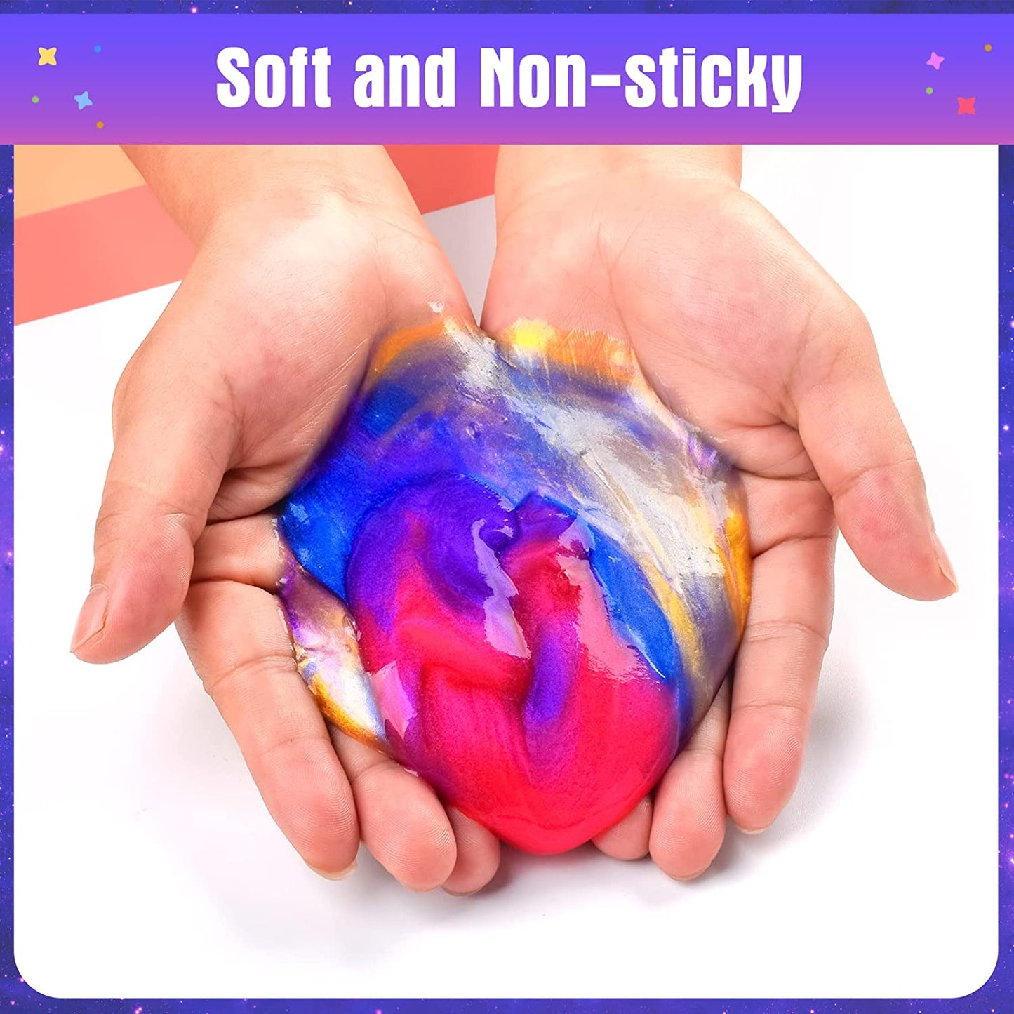 25 Pack Galaxy Slime Kit, Party Favors for Kids Girls & Boys, Non Sticky, Stress & Anxiety Relief Mini Slime, Perfect for Birthday Gifts