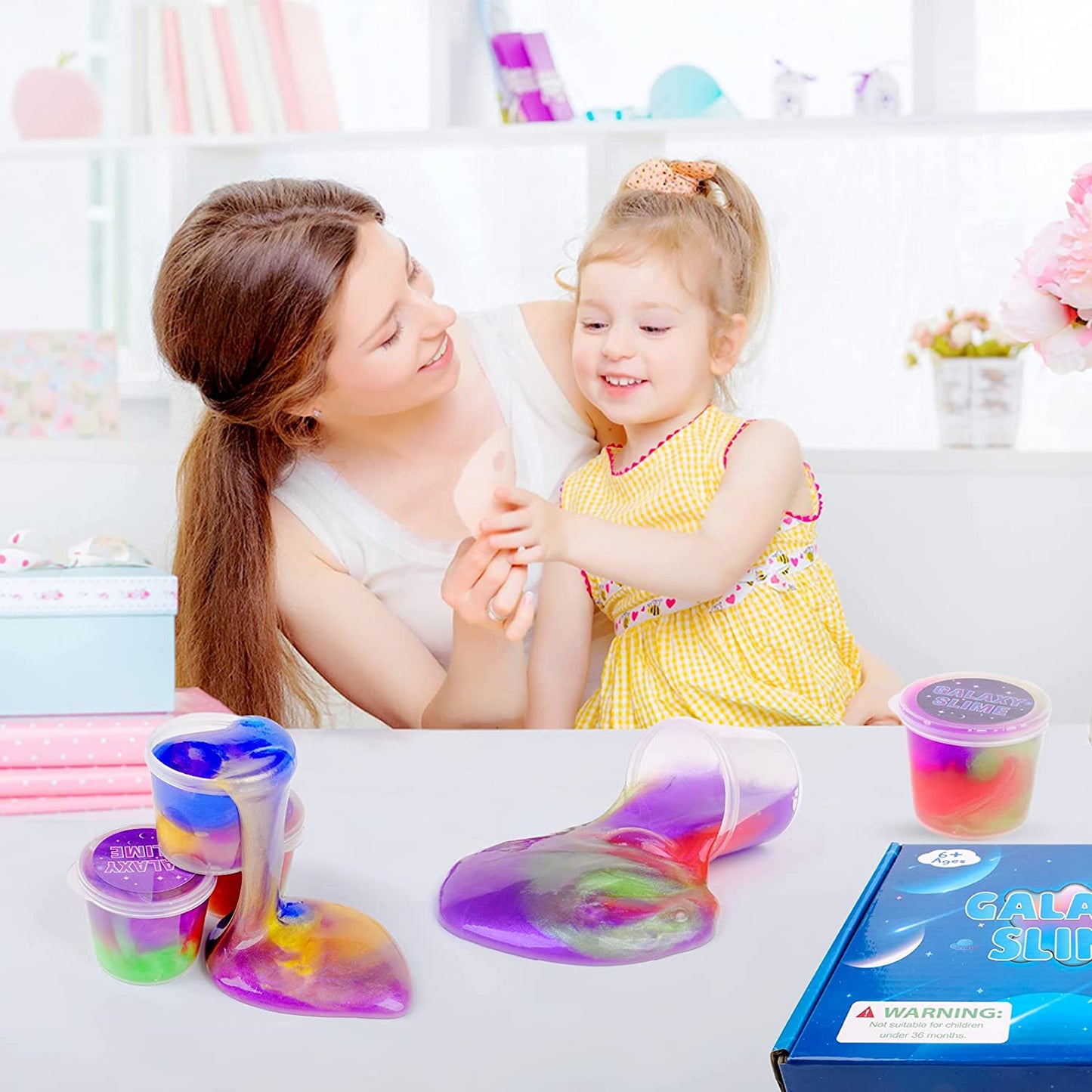 25 Pack Galaxy Slime Kit, Party Favors for Kids Girls & Boys, Non Sticky, Stress & Anxiety Relief Mini Slime, Perfect for Birthday Gifts