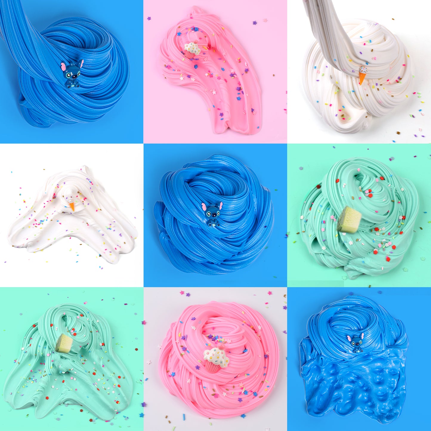 Kit with 4 Pack Butter Slime, Super Soft and Non-Sticky Cloud Slime for Girls Boys, Kids Party Favors Slime Toys