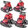 Toys for 1 2 3 Year Old Boys, Press Go Fire Truck Sandbox Vehicles Toy,Baby Push Go Friction Powered Car Set, Toddler Birthday Easter Gifts