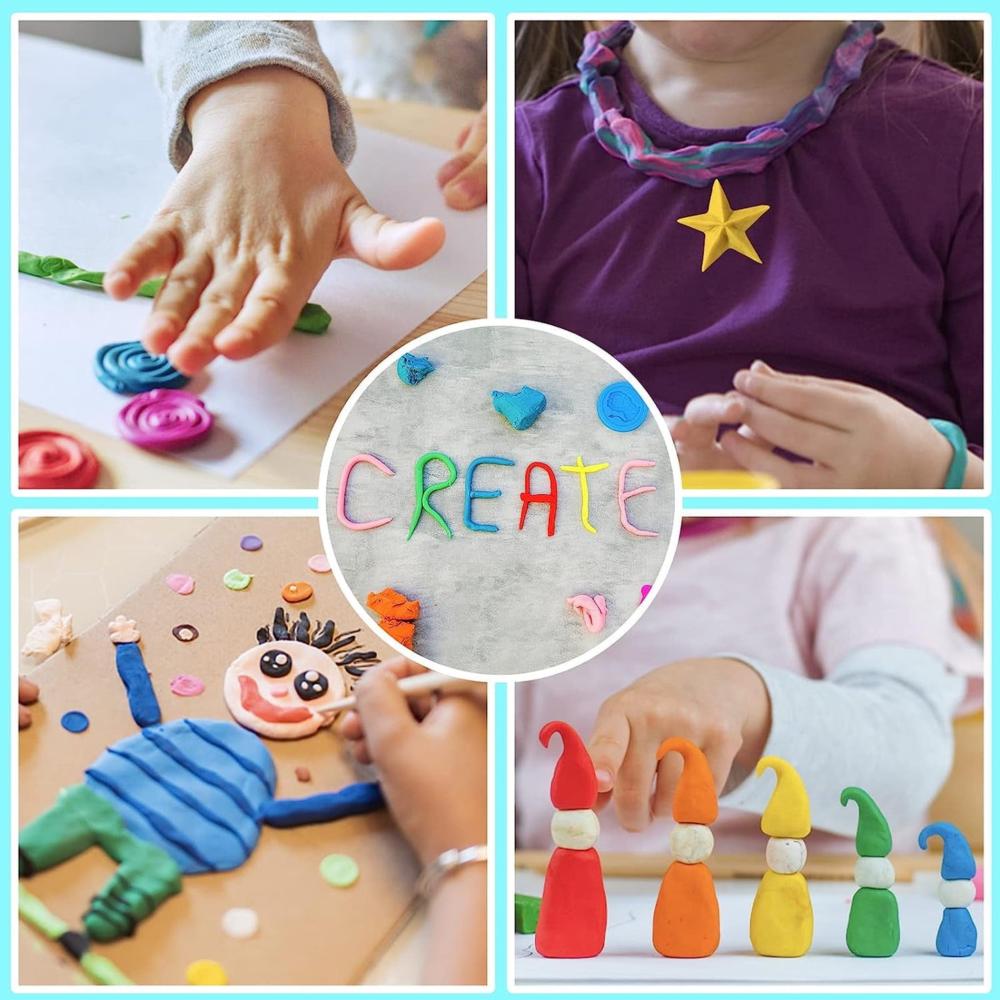 Air Dry Clay 36 Colors- Soft & Ultra Light Modeling Clay for Kids, No Bake Mold Magic Clay with Tools, Arts and Crafts Gift for Boys Girls