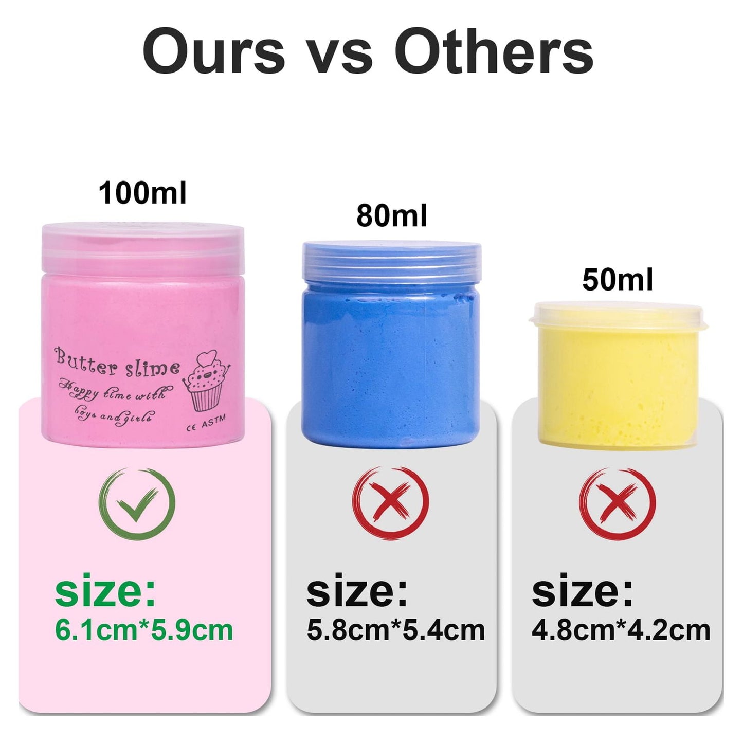 6 Pack Butter Slime Kit, LTONLINE Scented Cloud Slime for Girls and Boys, Super Soft and Non-Sticky DIY Surprise Slime for Kids Birthday Easter Gifts.